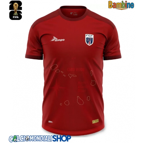 Maglie da calcio Capo Verde Seconda Maglia Bambino Mondiali 2026  Manica Corta + Pantaloni corti)